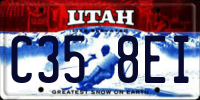 UT license plate C358EI