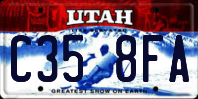 UT license plate C358FA