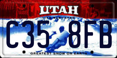 UT license plate C358FB