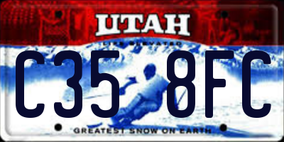 UT license plate C358FC