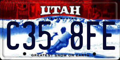 UT license plate C358FE