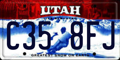UT license plate C358FJ