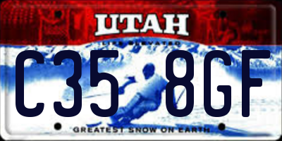 UT license plate C358GF