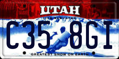 UT license plate C358GI