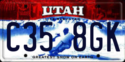 UT license plate C358GK