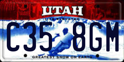 UT license plate C358GM