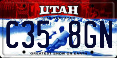UT license plate C358GN