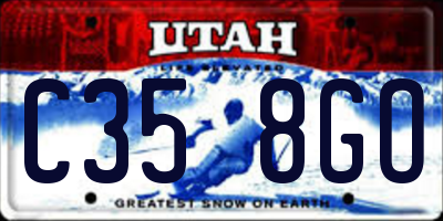UT license plate C358GO
