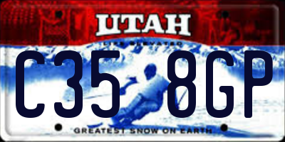 UT license plate C358GP