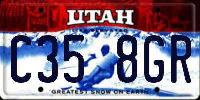 UT license plate C358GR