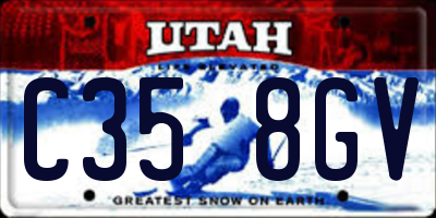 UT license plate C358GV