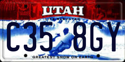 UT license plate C358GY