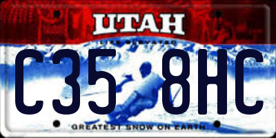 UT license plate C358HC