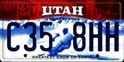 UT license plate C358HH