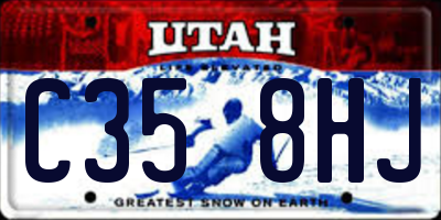 UT license plate C358HJ