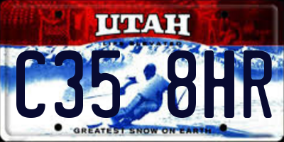 UT license plate C358HR