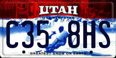 UT license plate C358HS