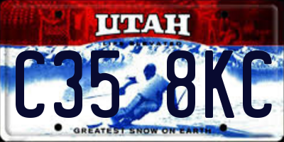 UT license plate C358KC