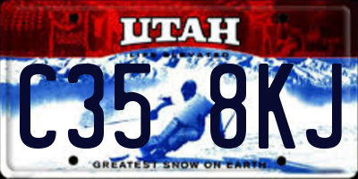 UT license plate C358KJ