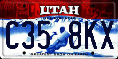 UT license plate C358KX