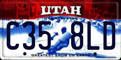 UT license plate C358LD