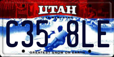 UT license plate C358LE