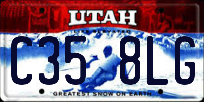 UT license plate C358LG