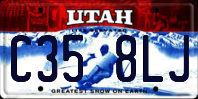 UT license plate C358LJ