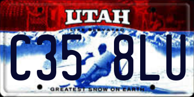 UT license plate C358LU