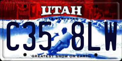 UT license plate C358LW