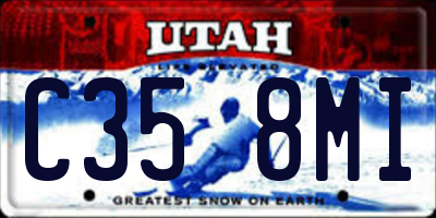 UT license plate C358MI