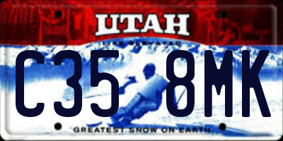 UT license plate C358MK