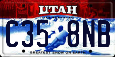 UT license plate C358NB
