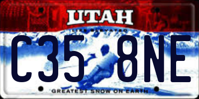 UT license plate C358NE
