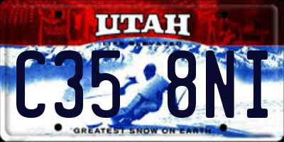 UT license plate C358NI