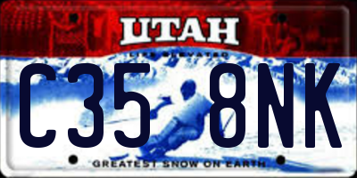 UT license plate C358NK
