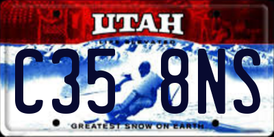 UT license plate C358NS