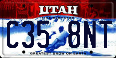 UT license plate C358NT
