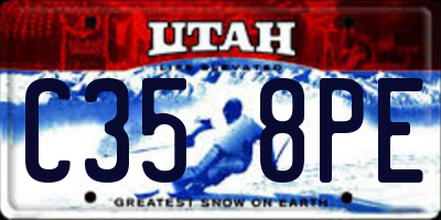UT license plate C358PE