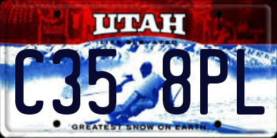 UT license plate C358PL