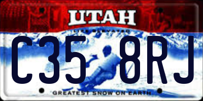 UT license plate C358RJ