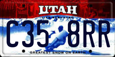 UT license plate C358RR