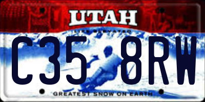 UT license plate C358RW