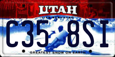 UT license plate C358SI
