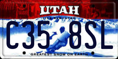 UT license plate C358SL