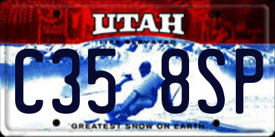 UT license plate C358SP