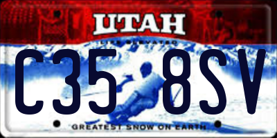 UT license plate C358SV