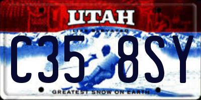 UT license plate C358SY