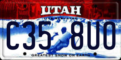 UT license plate C358UO