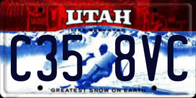 UT license plate C358VC